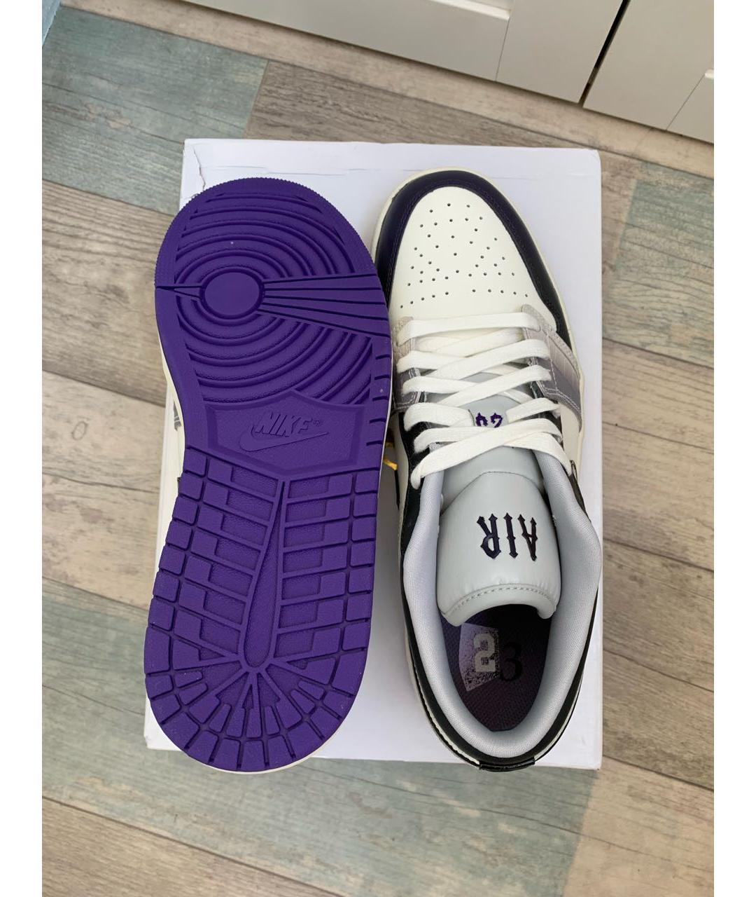 NIKE Белые кожаные низкие кроссовки / кеды, фото 5