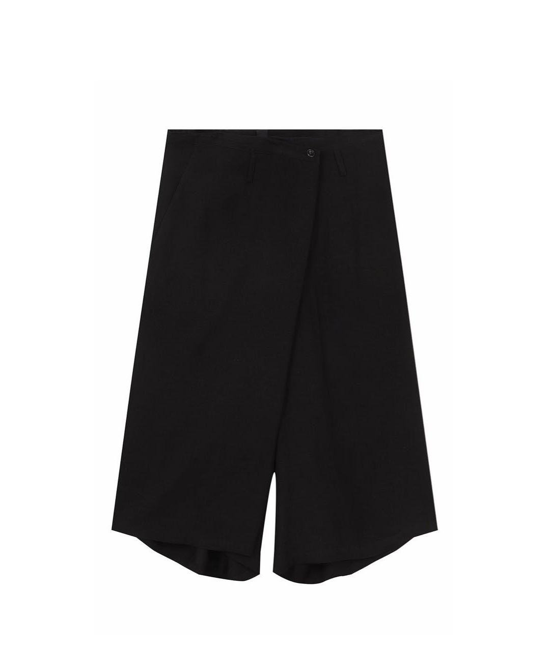 YOHJI YAMAMOTO Черные льняные брюки широкие, фото 2