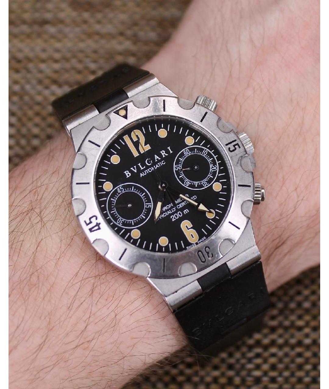 BVLGARI Черные часы, фото 6