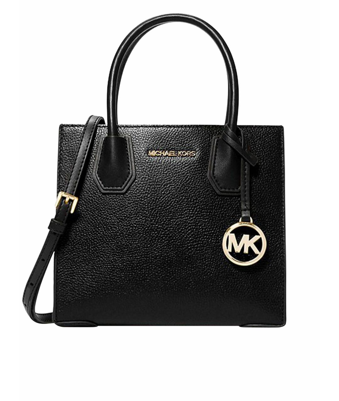 MICHAEL KORS Черная кожаная сумка через плечо, фото 1
