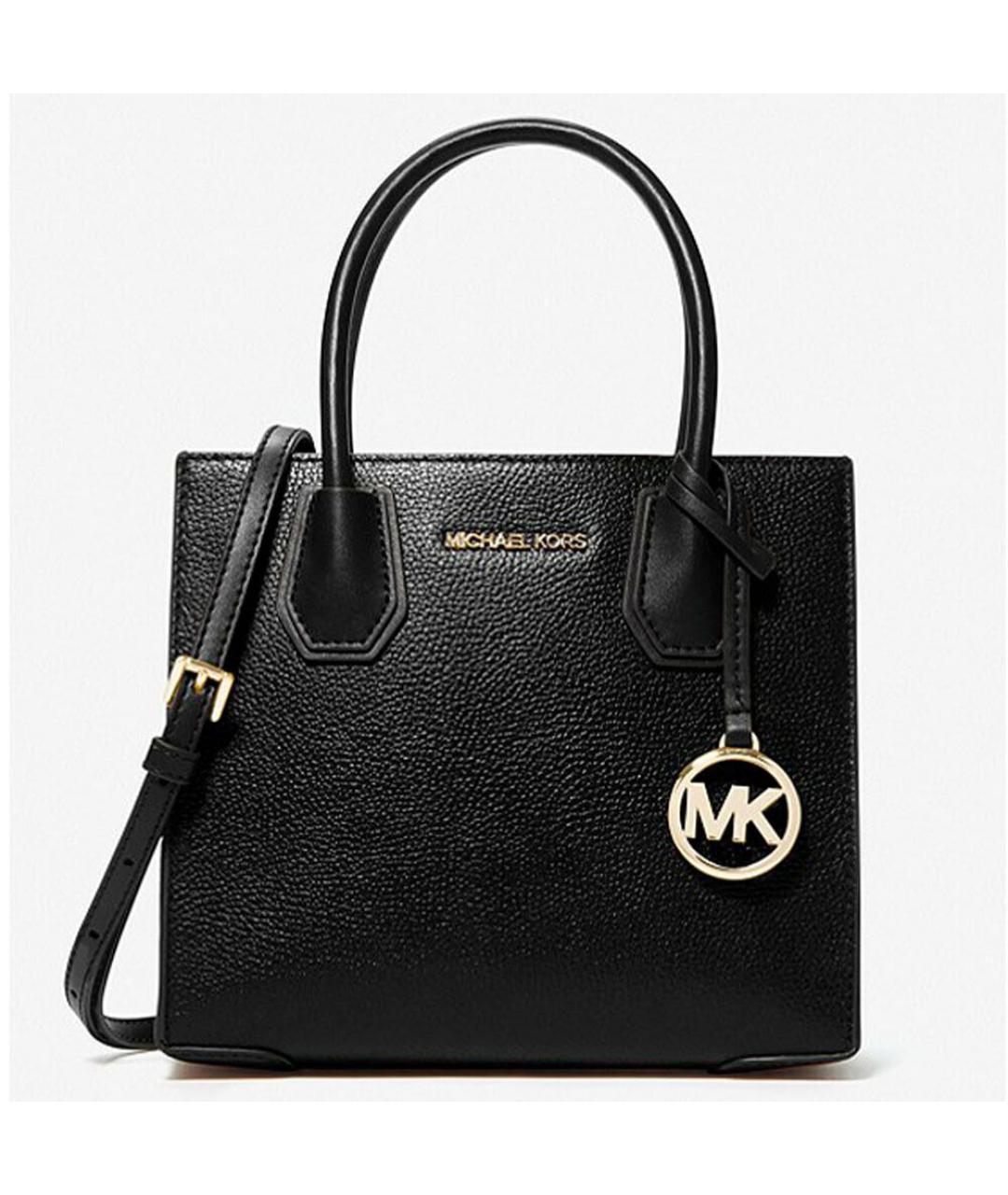 MICHAEL KORS Черная кожаная сумка через плечо, фото 4
