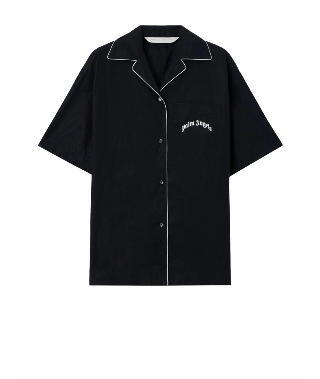 PALM ANGELS Черная хлопковая рубашка, фото 1