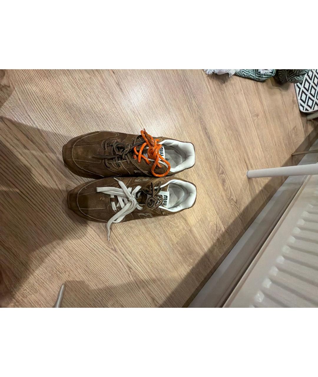 NEW BALANCE Коричневые замшевые кроссовки, фото 2