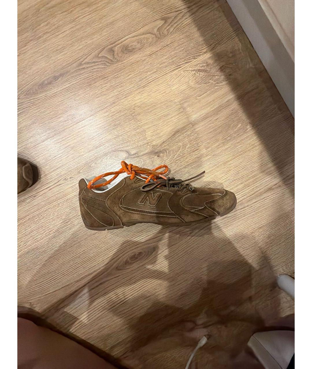 NEW BALANCE Коричневые замшевые кроссовки, фото 6