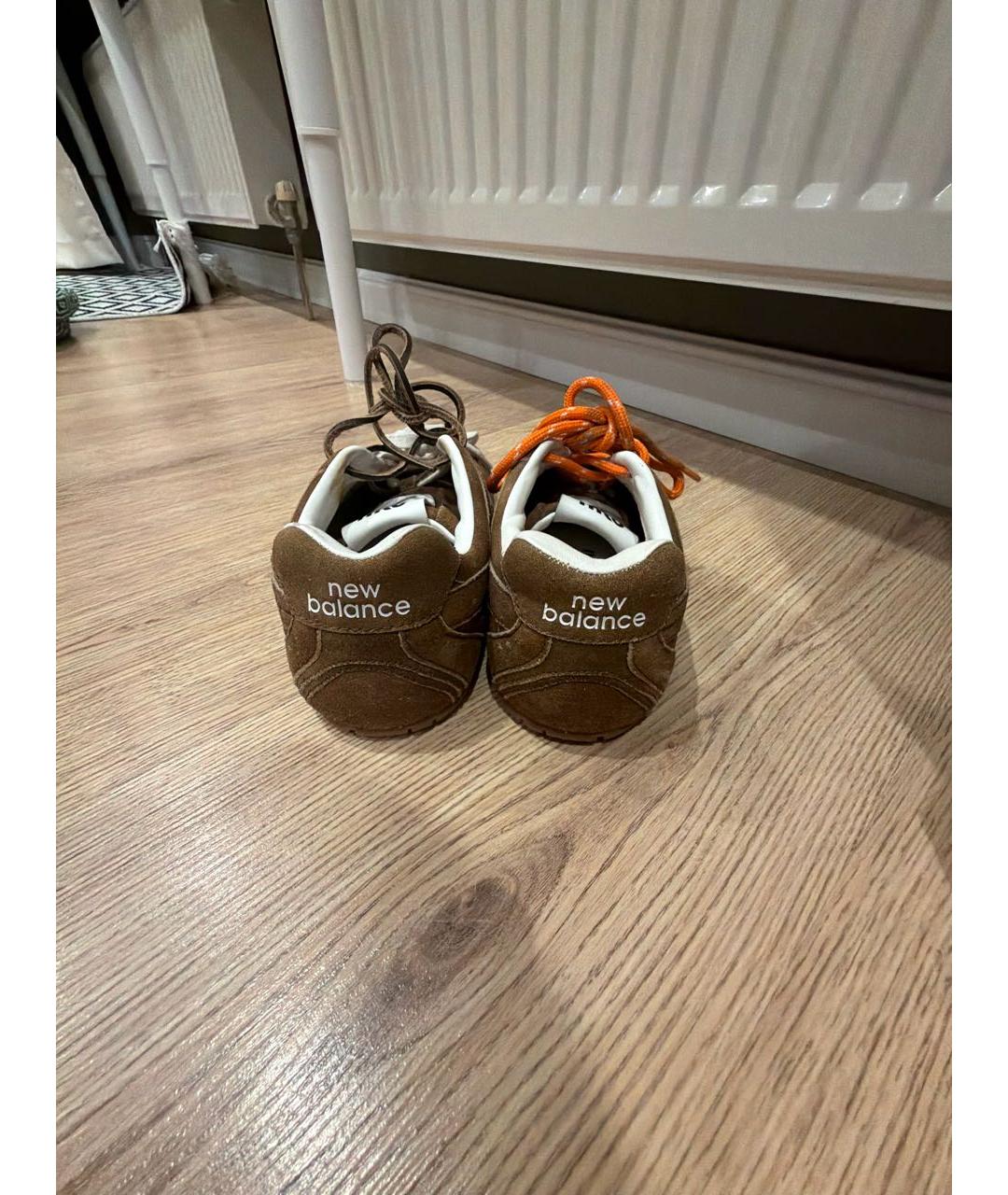NEW BALANCE Коричневые замшевые кроссовки, фото 4