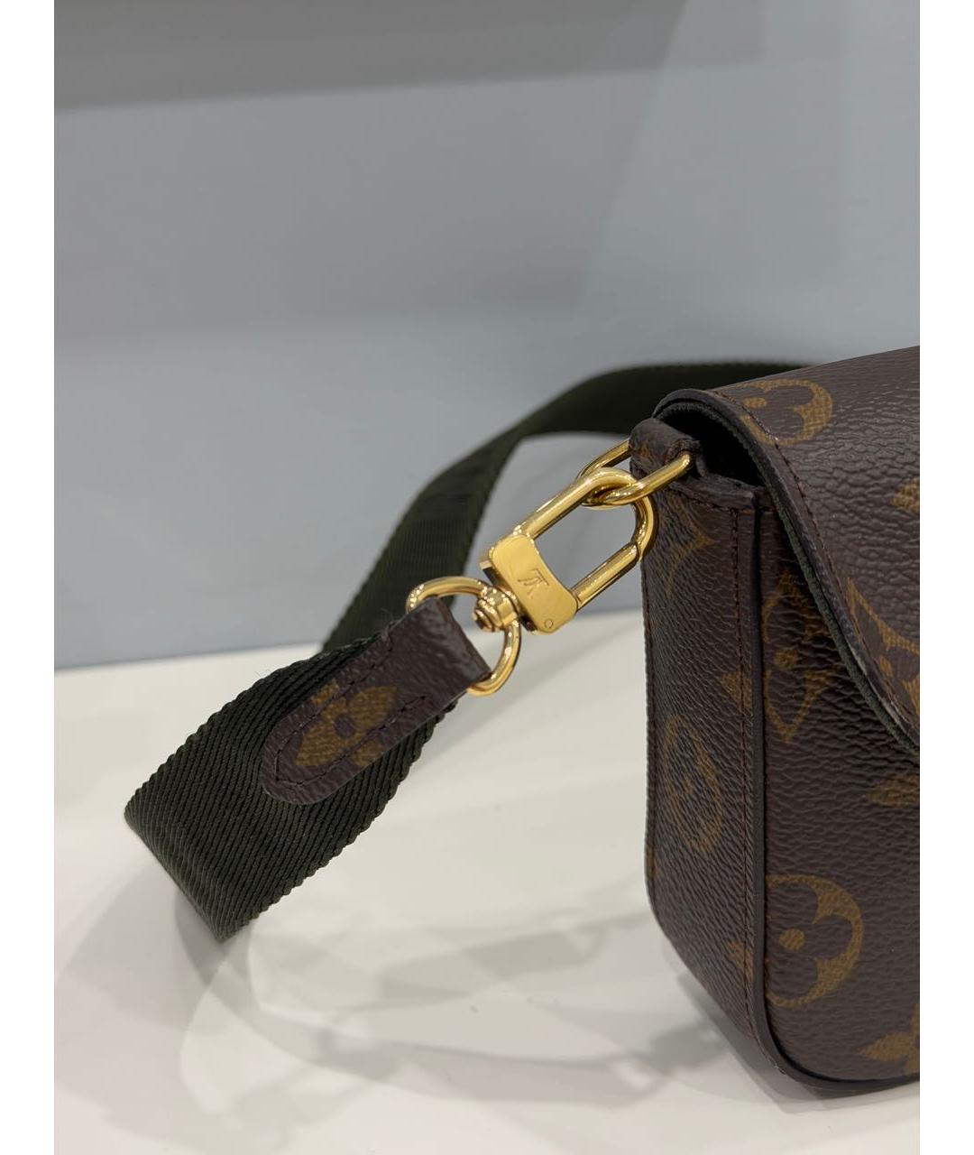 LOUIS VUITTON Коричневая канва сумка через плечо, фото 7