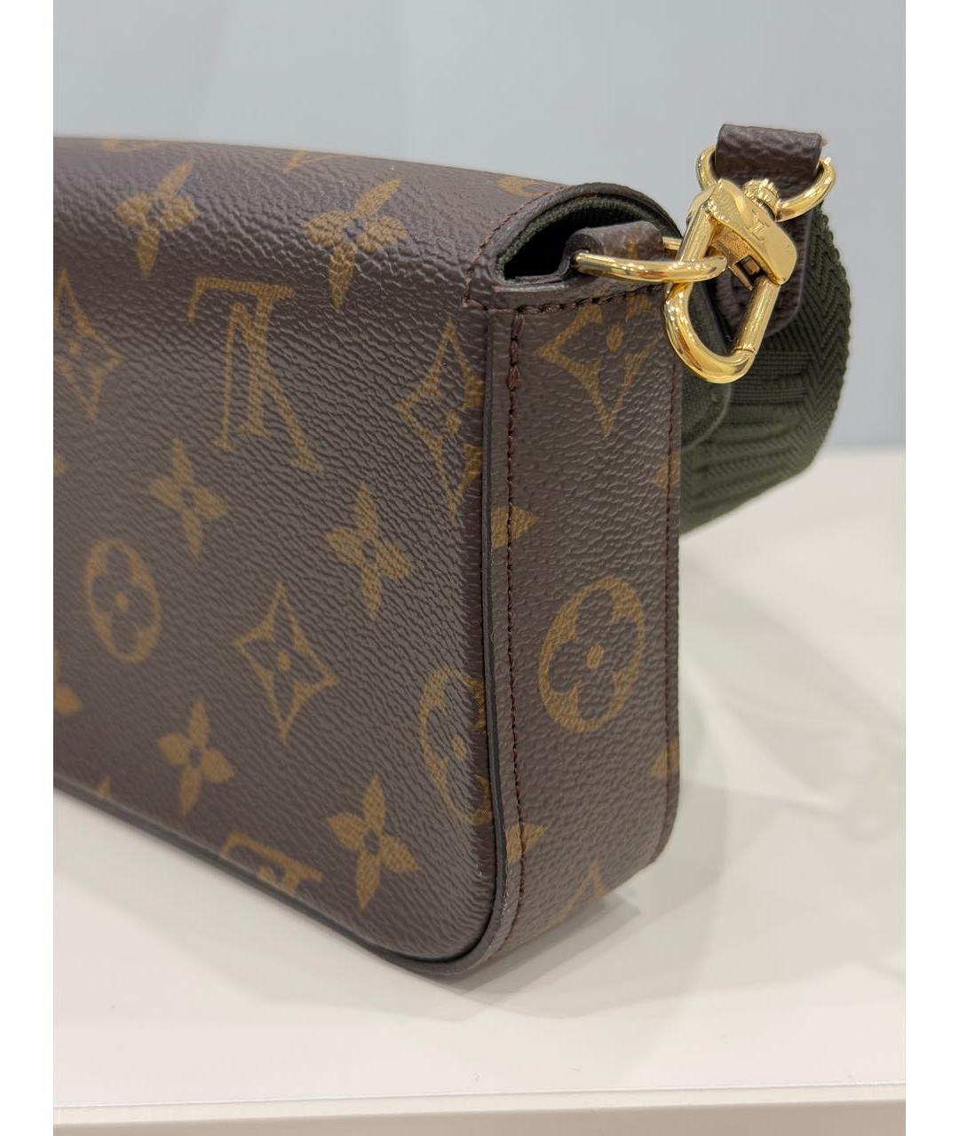 LOUIS VUITTON Коричневая канва сумка через плечо, фото 6