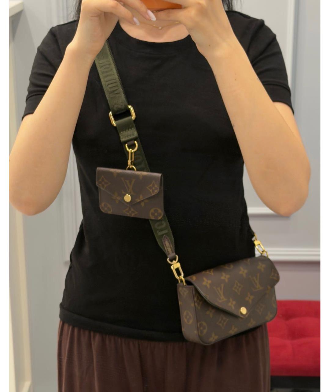 LOUIS VUITTON Коричневая канва сумка через плечо, фото 5