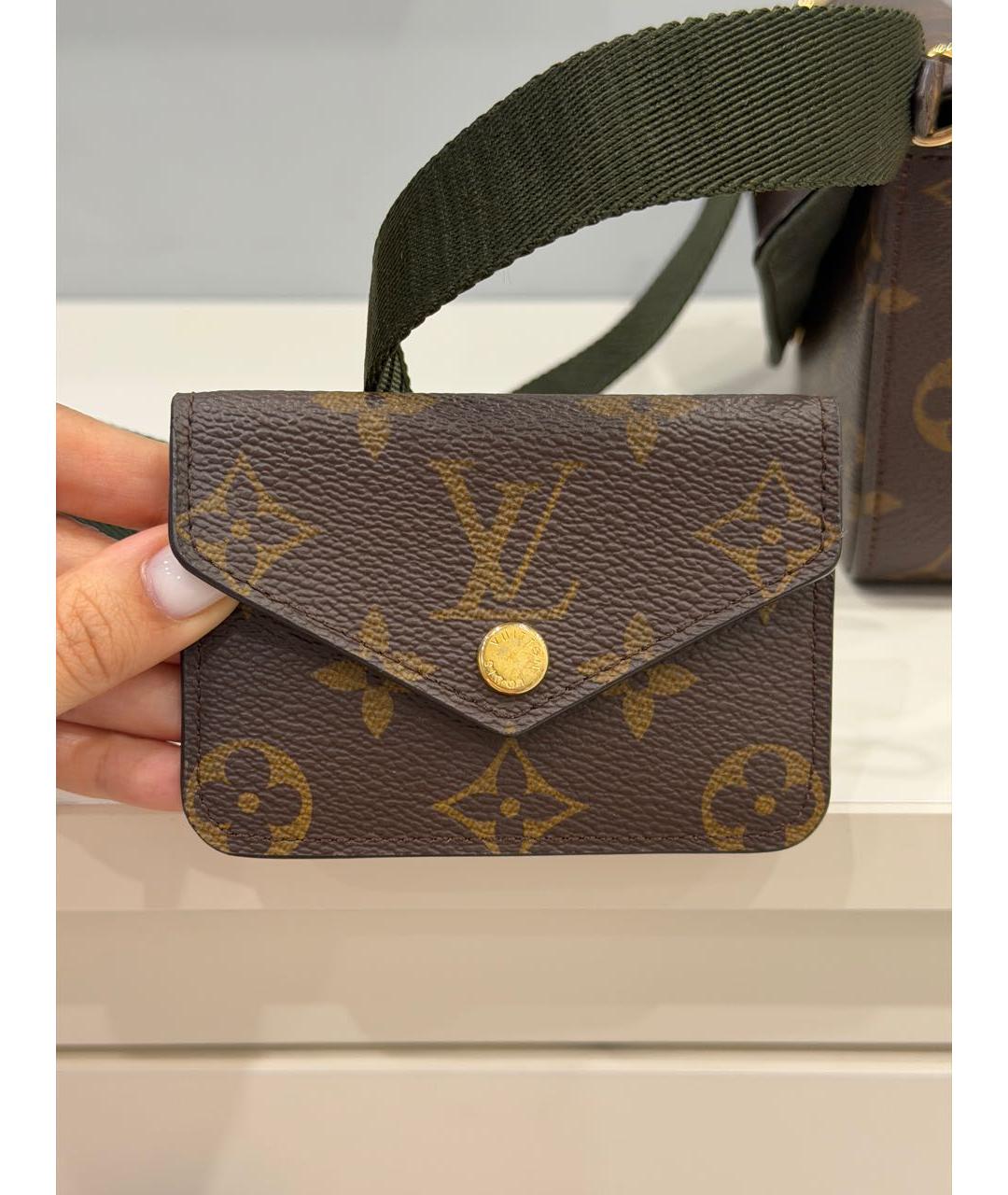 LOUIS VUITTON Коричневая канва сумка через плечо, фото 8