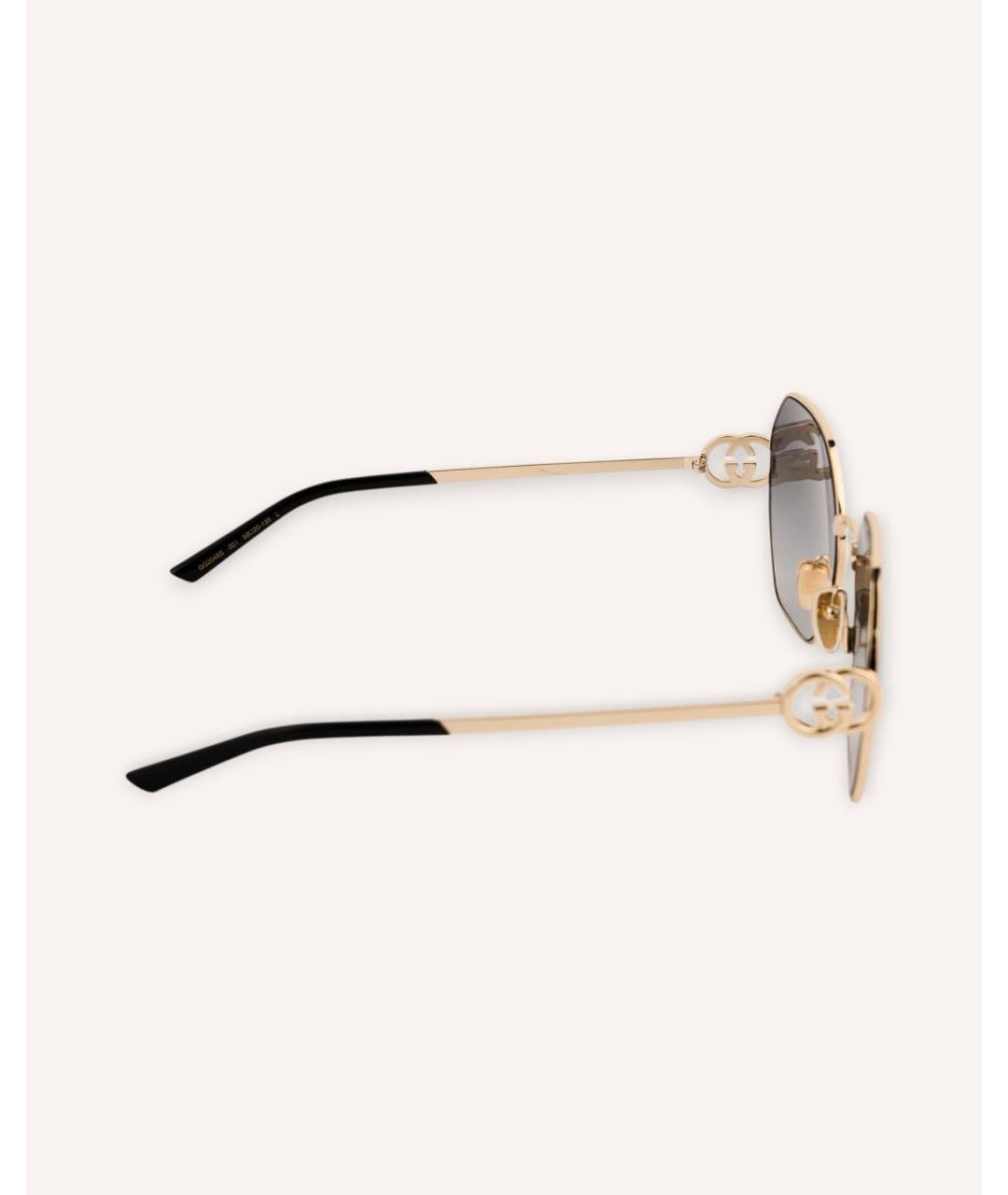 GUCCI Золотые солнцезащитные очки, фото 3