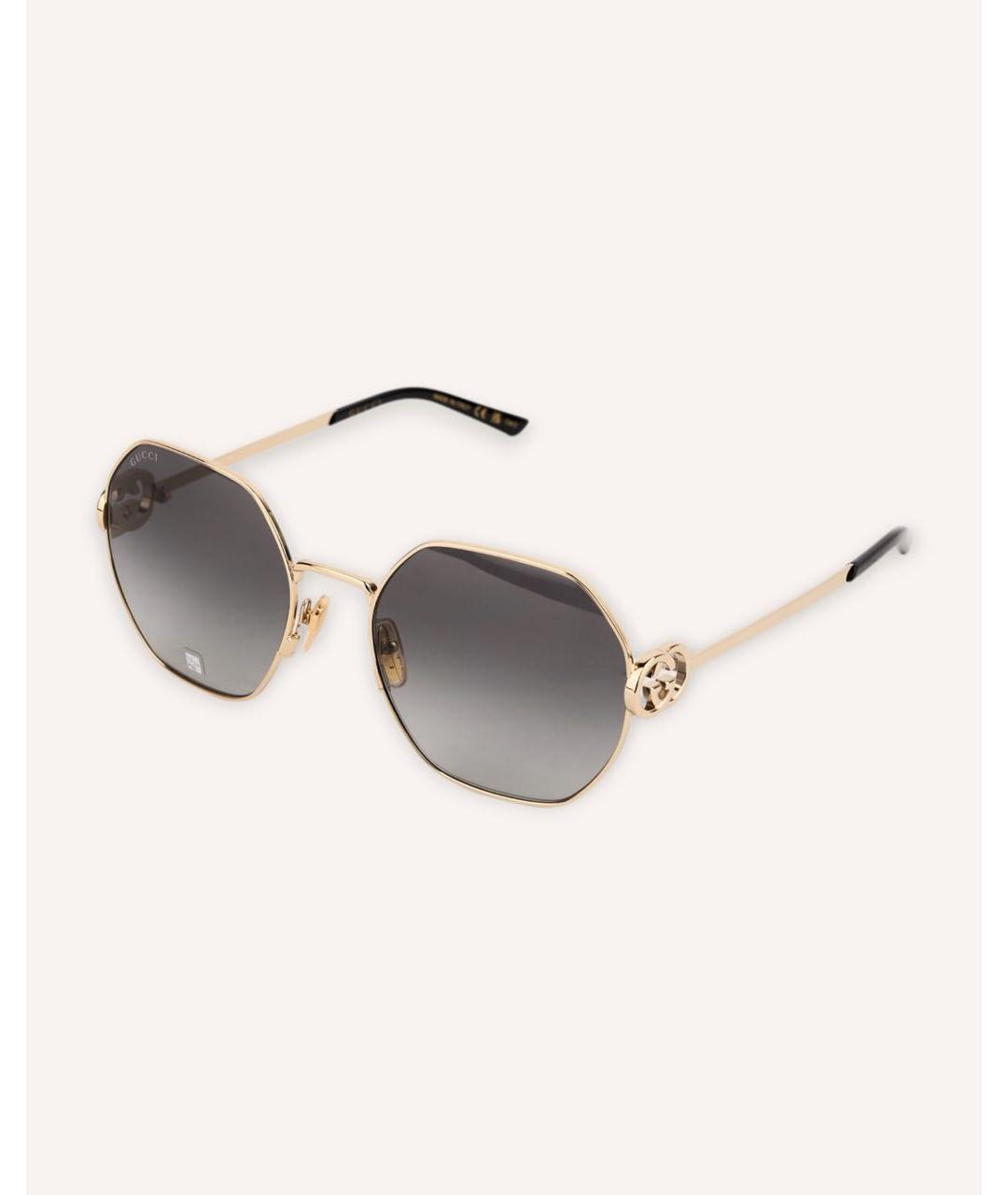 GUCCI Золотые солнцезащитные очки, фото 6