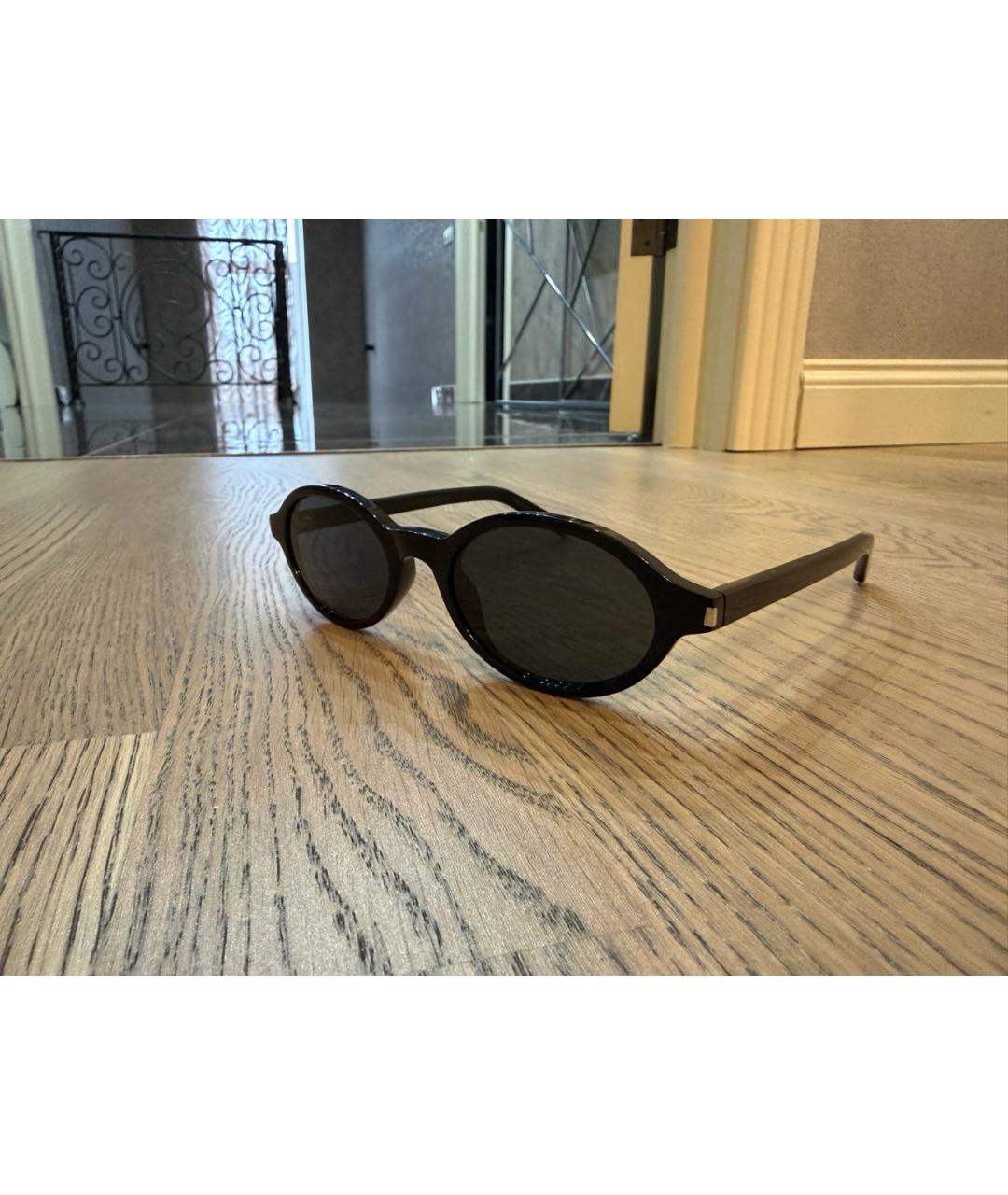 SAINT LAURENT Черные пластиковые солнцезащитные очки, фото 2