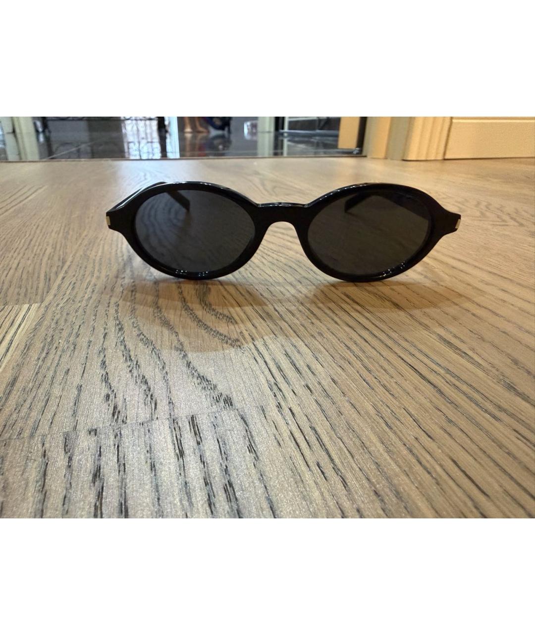 SAINT LAURENT Черные пластиковые солнцезащитные очки, фото 5