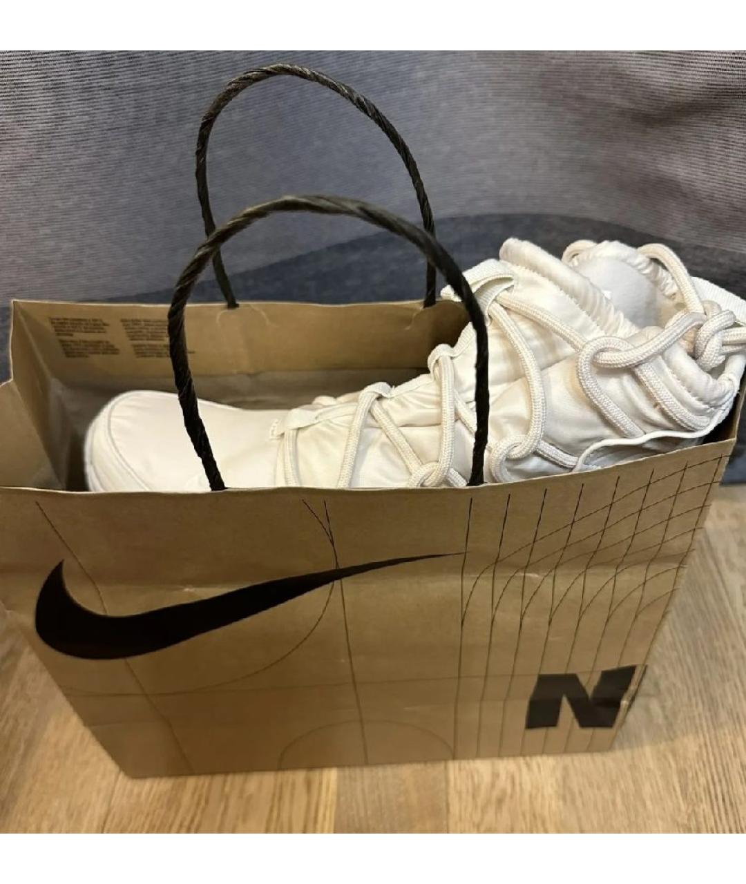 NIKE Бежевые кроссовки из искусственной кожи, фото 7