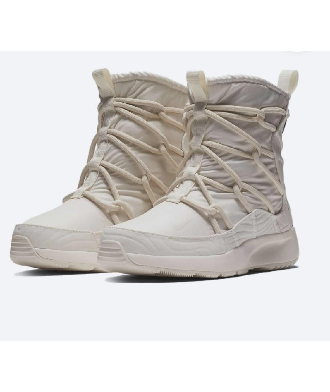 NIKE Бежевые кроссовки из искусственной кожи, фото 5