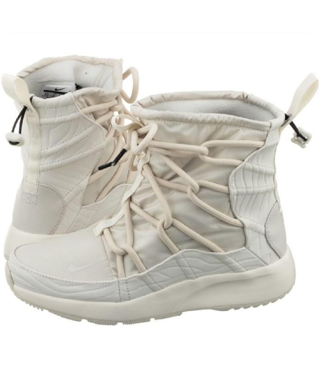 NIKE Бежевые кроссовки из искусственной кожи, фото 3