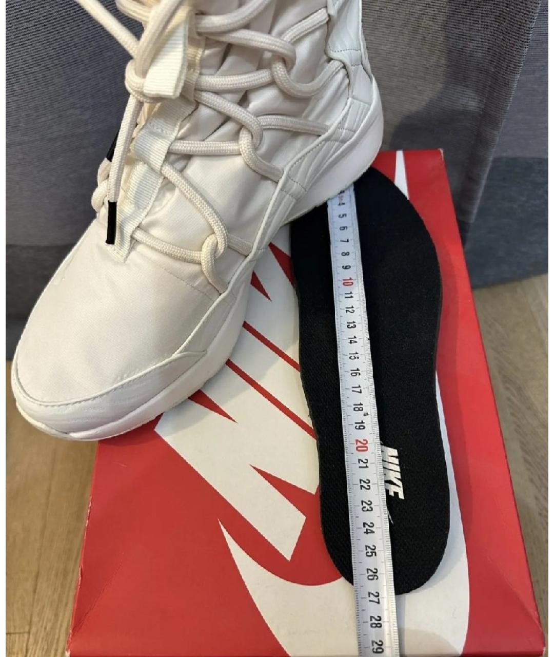 NIKE Бежевые кроссовки из искусственной кожи, фото 6