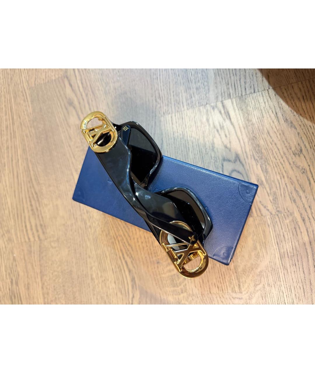 LOUIS VUITTON Черные пластиковые солнцезащитные очки, фото 4