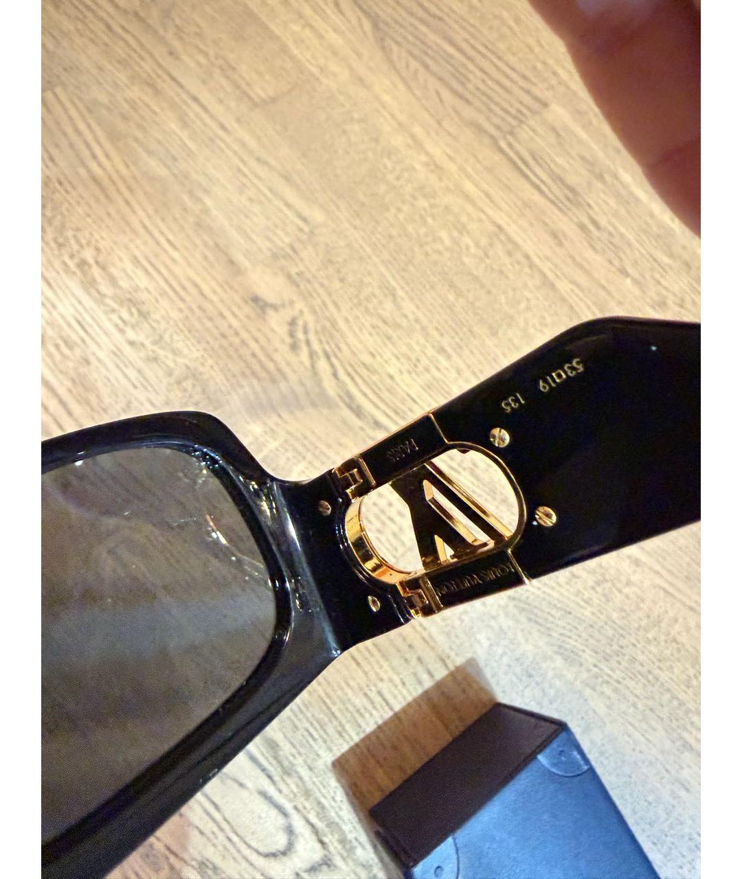 LOUIS VUITTON Черные пластиковые солнцезащитные очки, фото 3