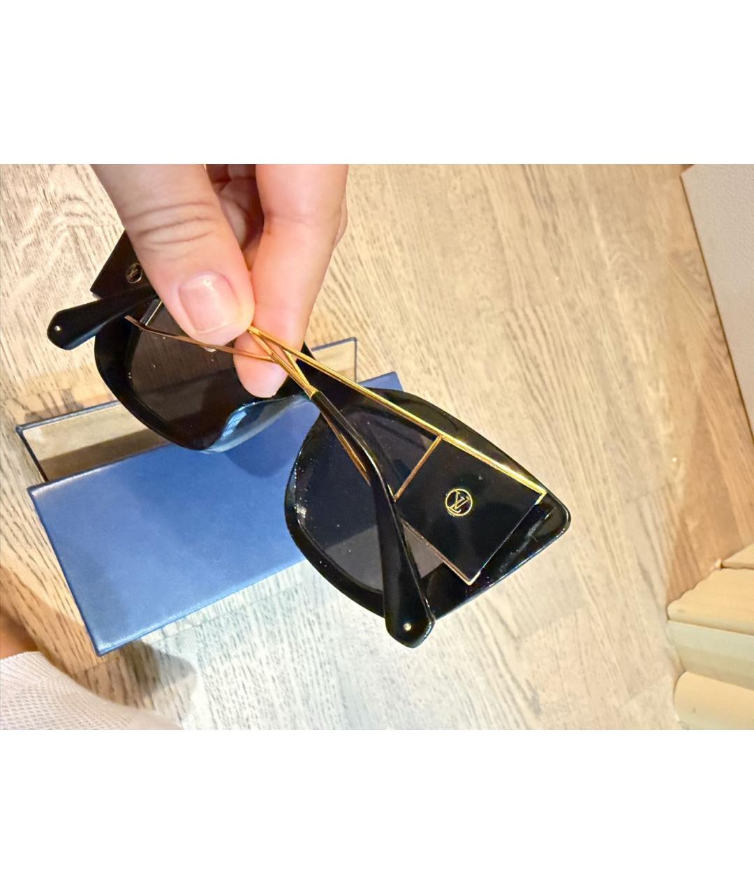 LOUIS VUITTON Черные пластиковые солнцезащитные очки, фото 3