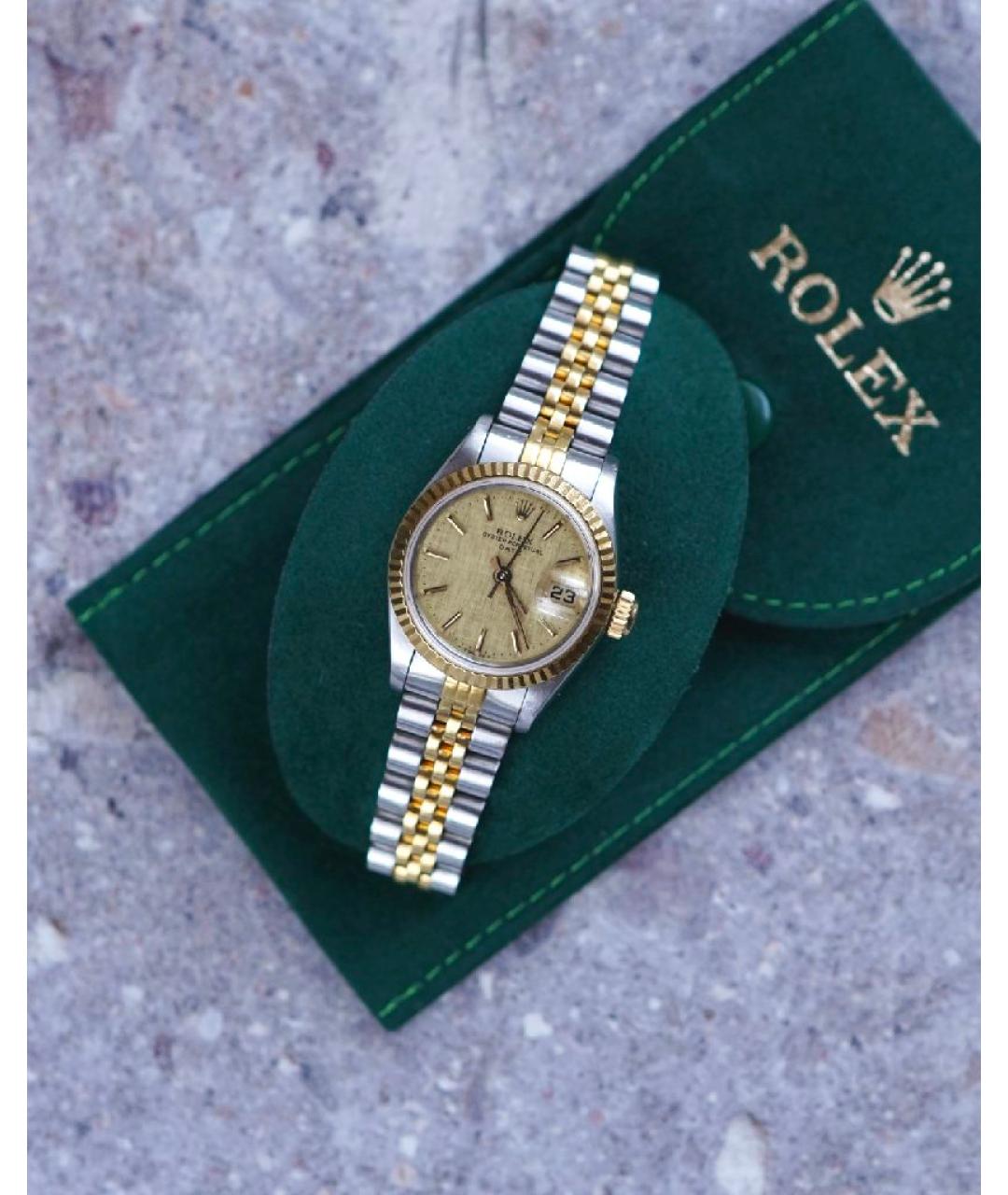 ROLEX Бежевые часы из желтого золота, фото 4