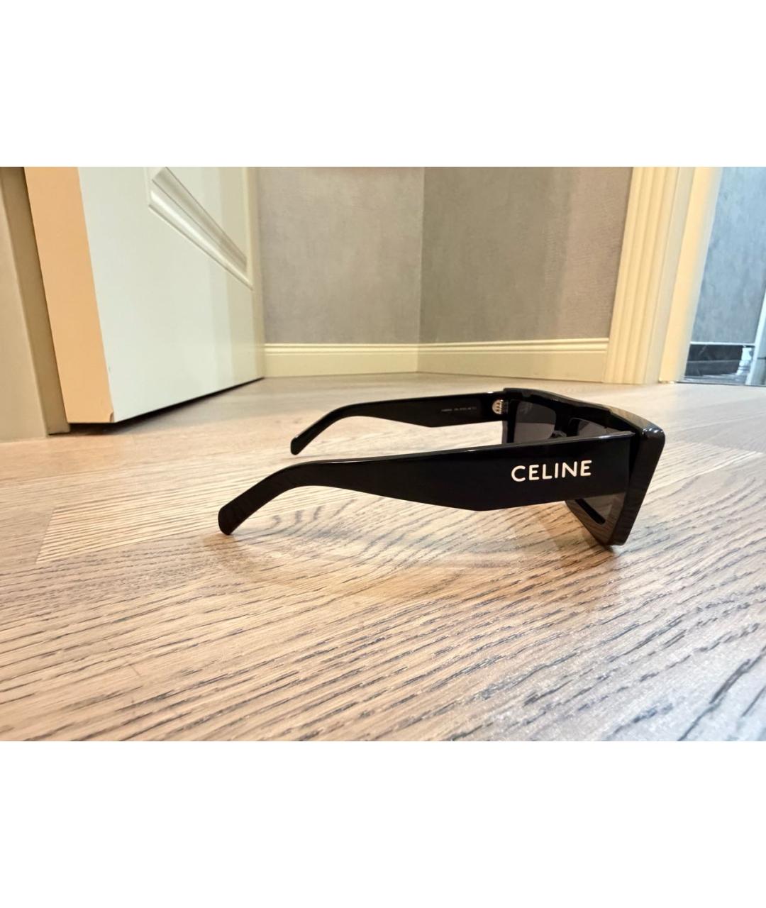 CELINE Черные пластиковые солнцезащитные очки, фото 2