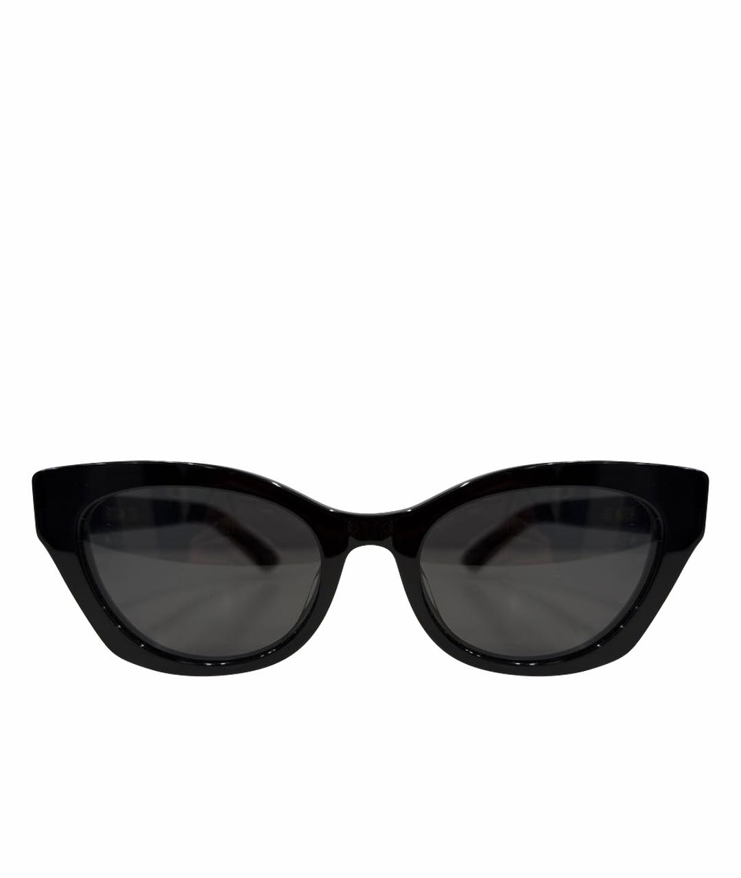 CHRISTIAN DIOR Черные пластиковые солнцезащитные очки, фото 1
