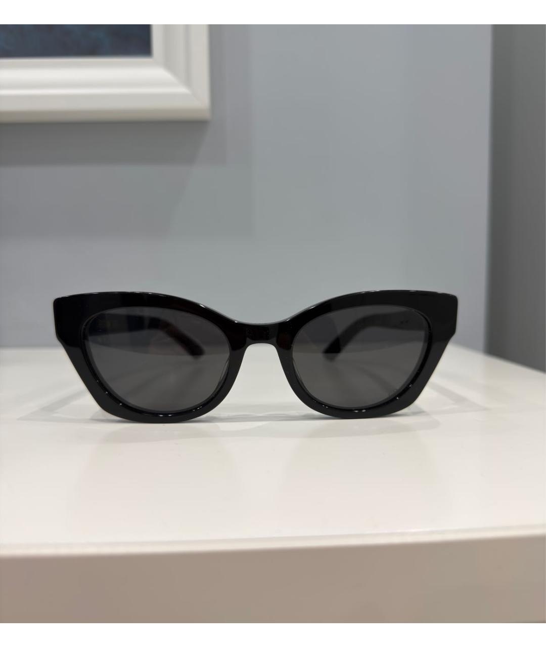 CHRISTIAN DIOR Черные пластиковые солнцезащитные очки, фото 6