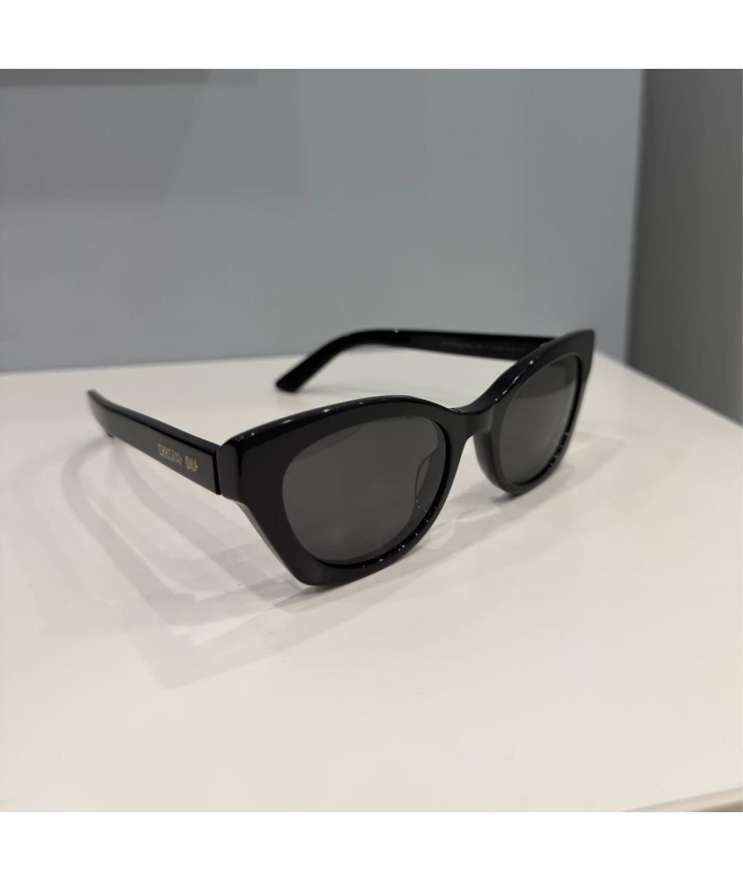 CHRISTIAN DIOR Черные пластиковые солнцезащитные очки, фото 2