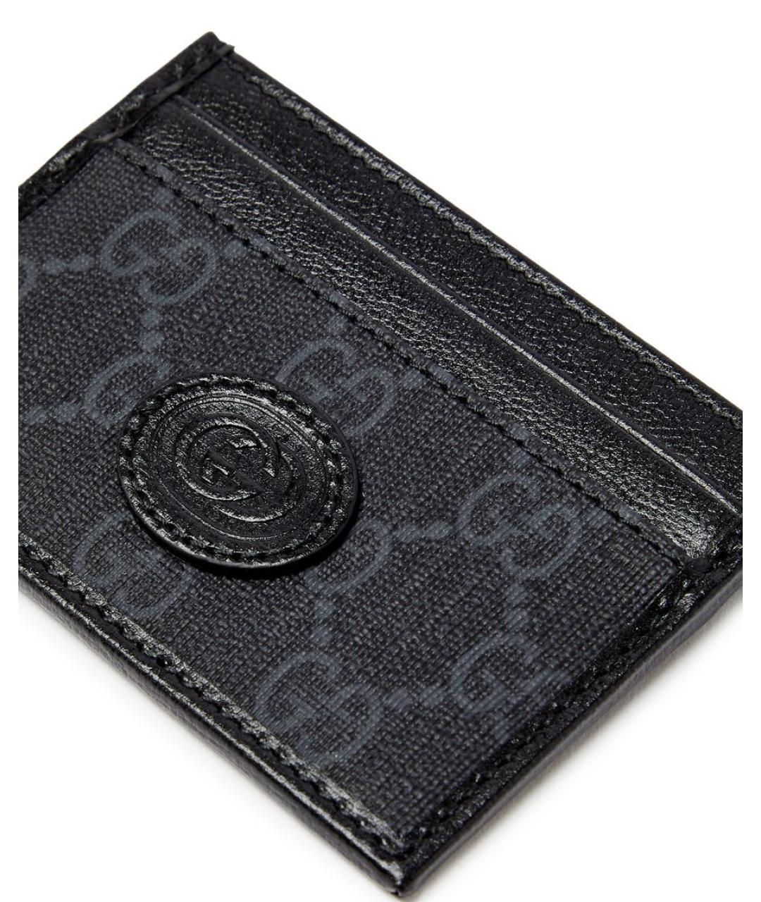 GUCCI Черный кожаный кардхолдер, фото 3