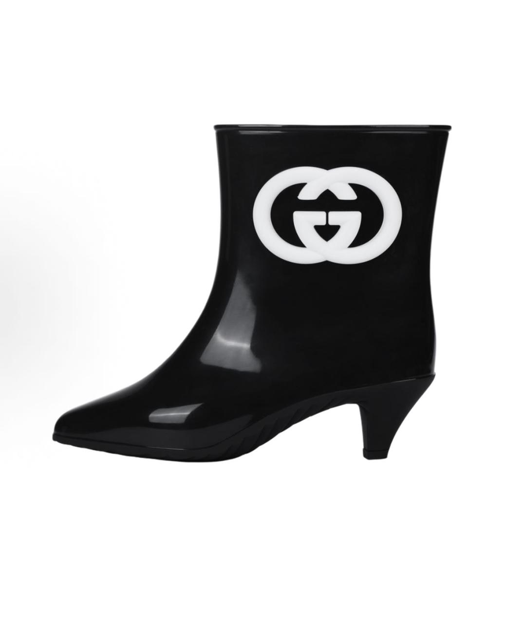 GUCCI Черные резиновые сапоги, фото 8