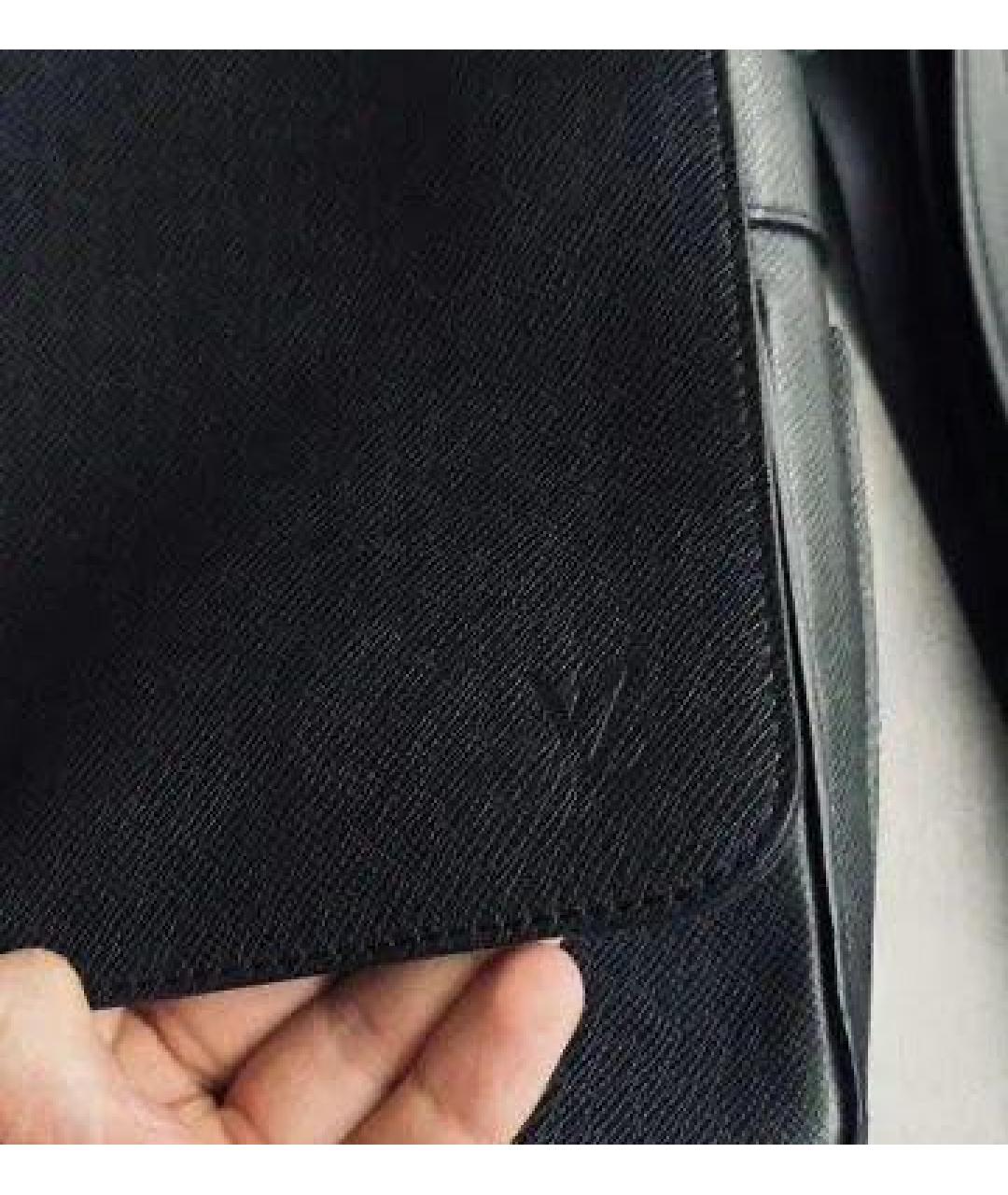 LOUIS VUITTON Антрацитовая кожаная сумка на плечо, фото 3
