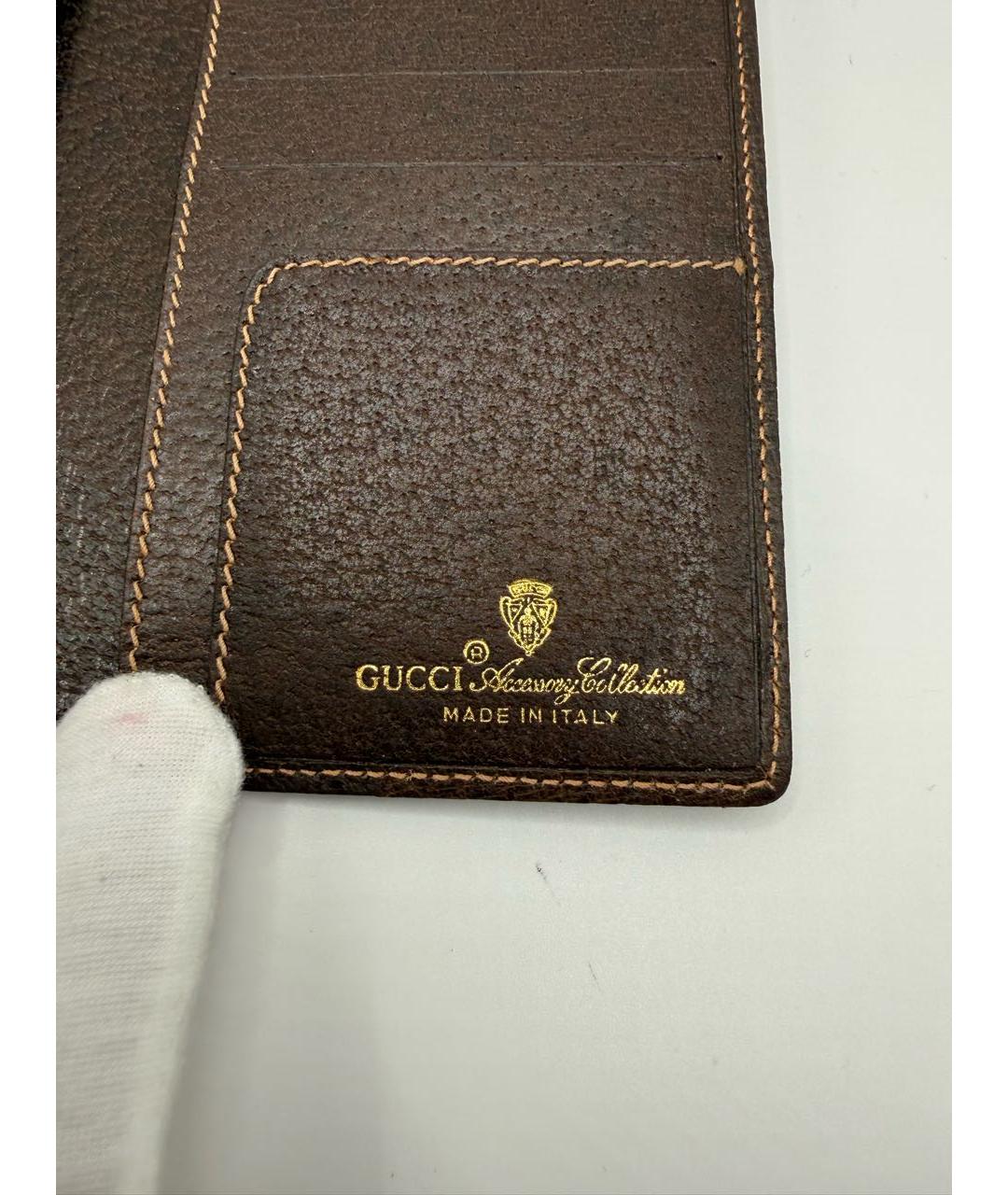 GUCCI Коричневый кожаный кошелек, фото 5