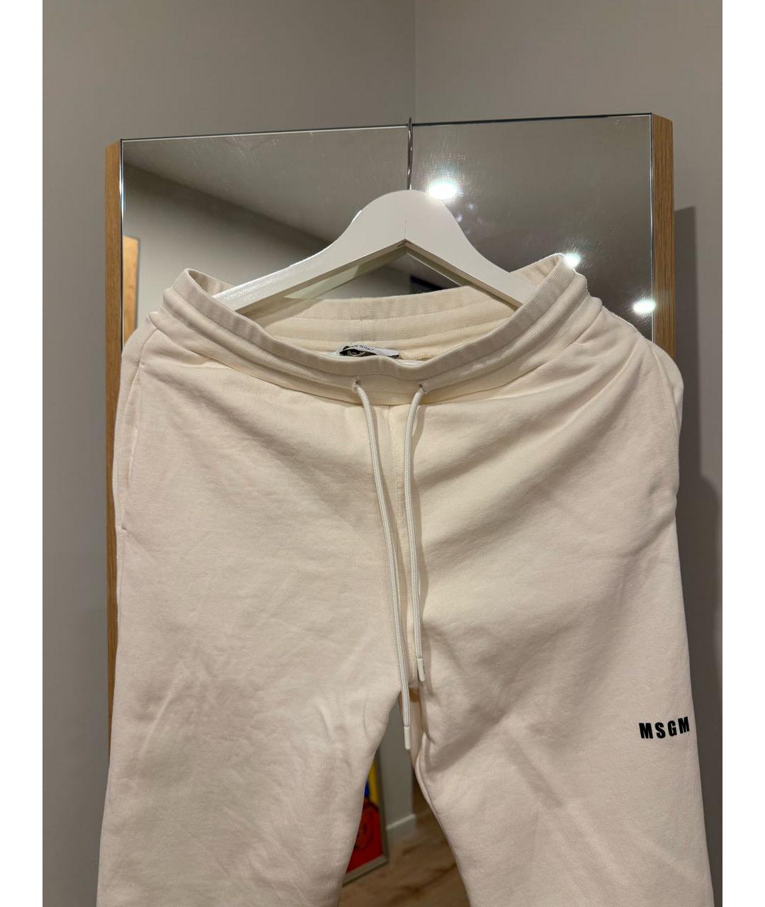 MSGM Белые хлопковые спортивные брюки и шорты, фото 4