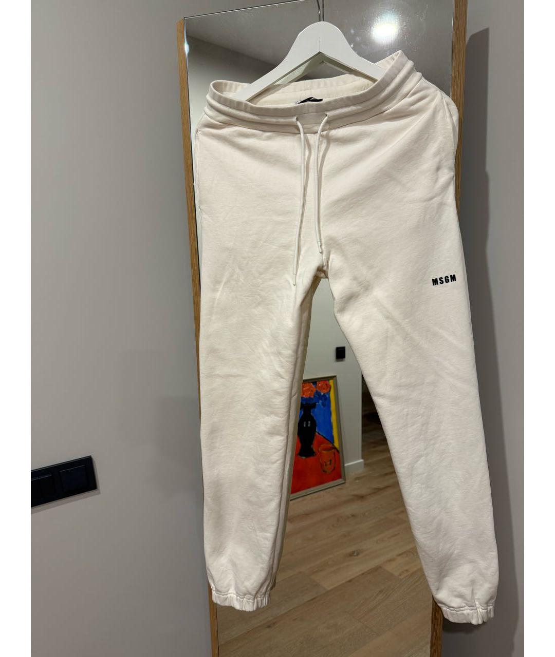 MSGM Белые хлопковые спортивные брюки и шорты, фото 7