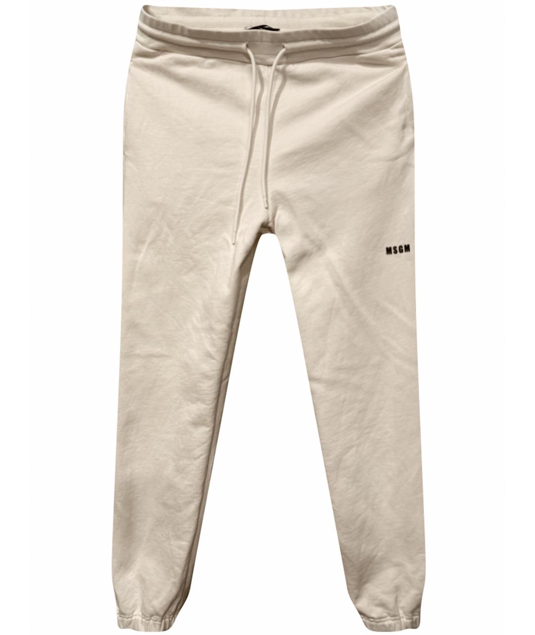 MSGM Белые хлопковые спортивные брюки и шорты, фото 1