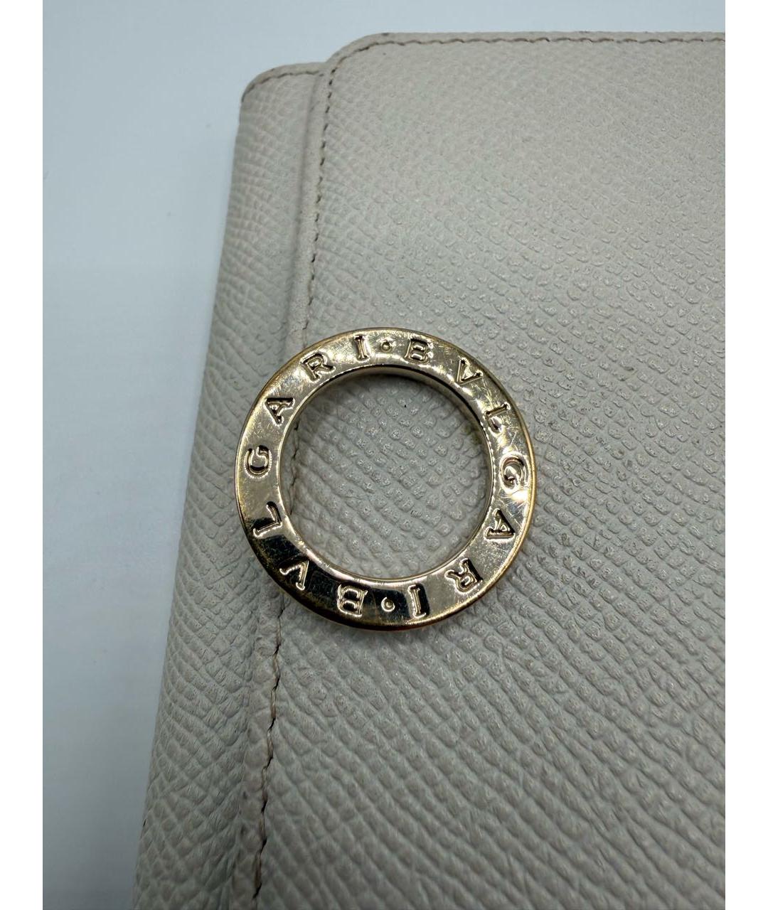 BVLGARI Белый кожаный кошелек, фото 6