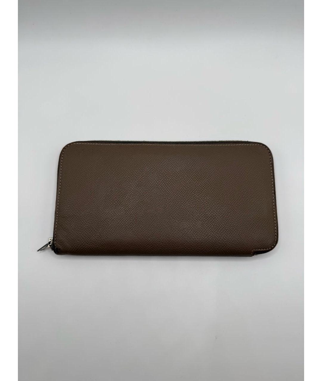 HERMES Серый кожаный кошелек, фото 2