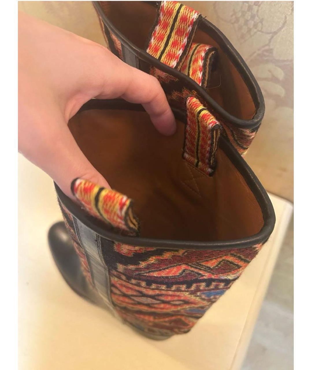 ETRO Черные кожаные сапоги, фото 4
