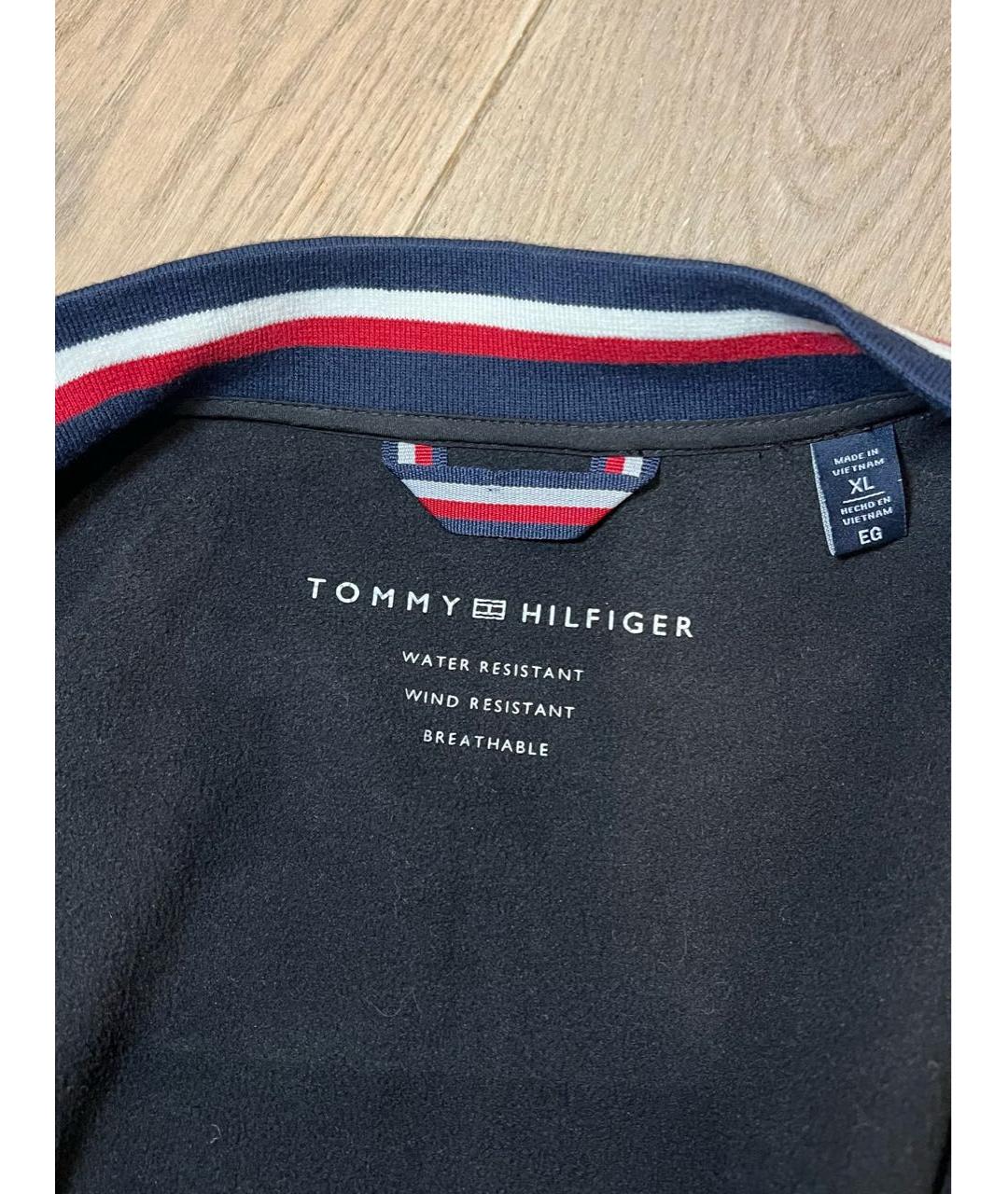 TOMMY HILFIGER Темно-синяя полиэстеровая куртка, фото 3