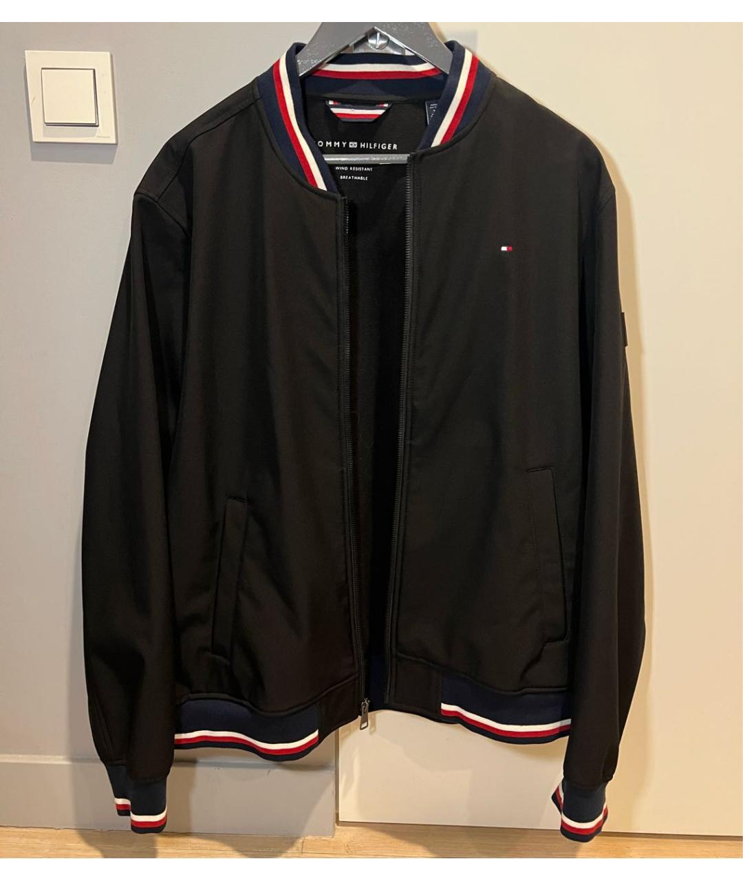 TOMMY HILFIGER Темно-синяя полиэстеровая куртка, фото 5