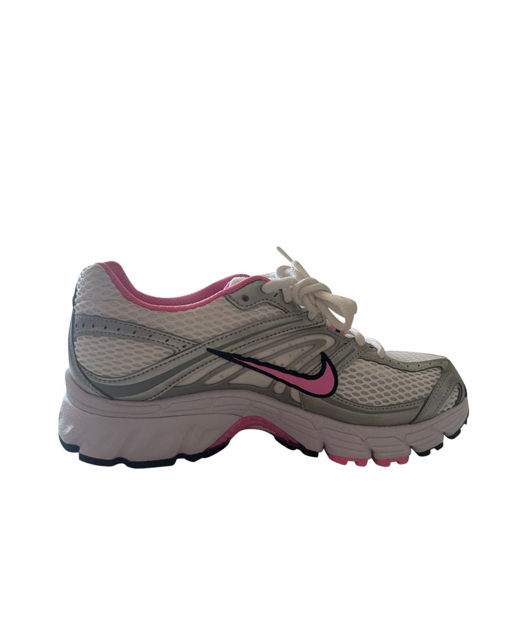 NIKE Серебряные текстильные кроссовки, фото 1