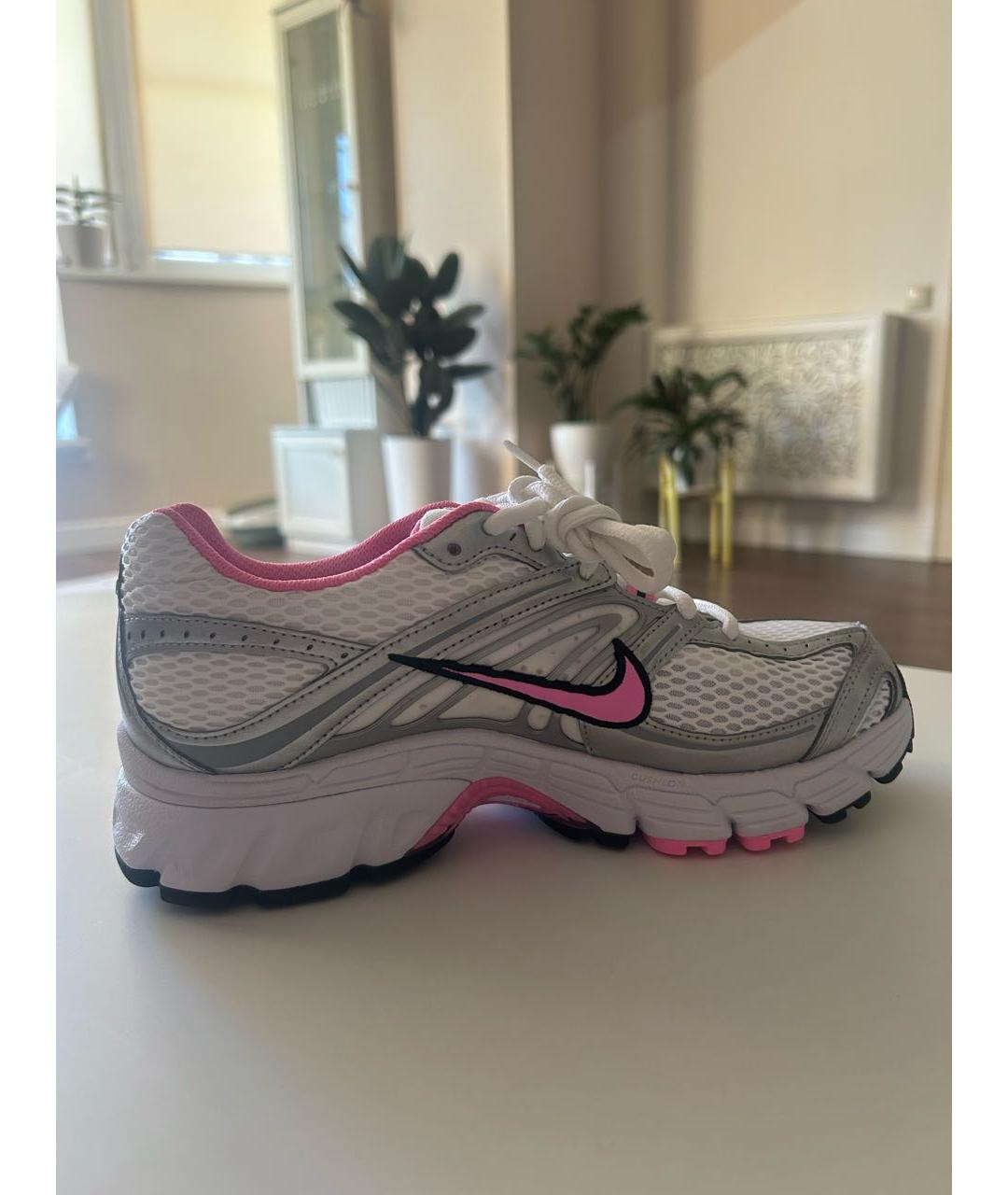 NIKE Серебряные текстильные кроссовки, фото 5