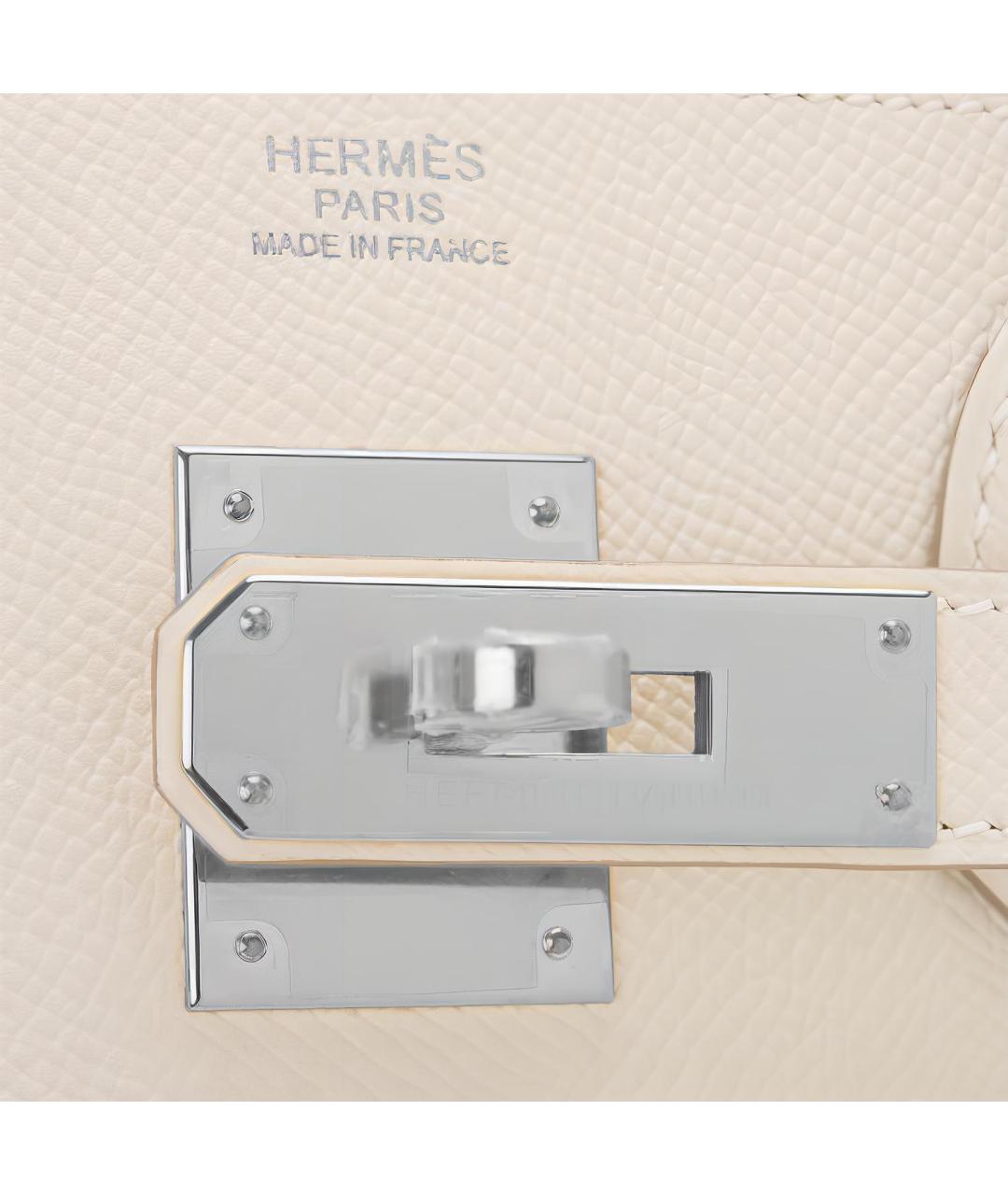 HERMES Бежевая кожаная сумка через плечо, фото 4