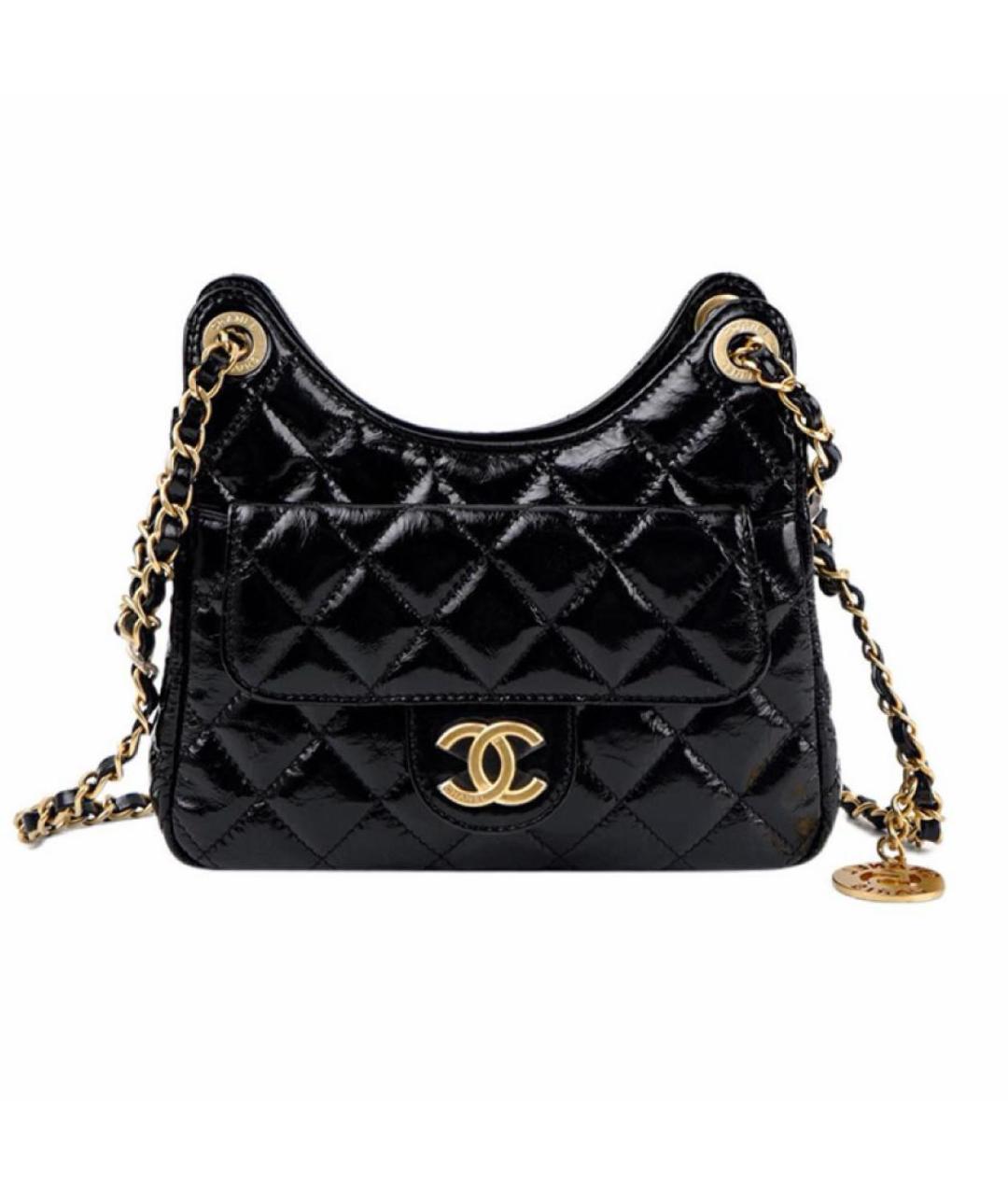 CHANEL Черная кожаная сумка тоут, фото 4