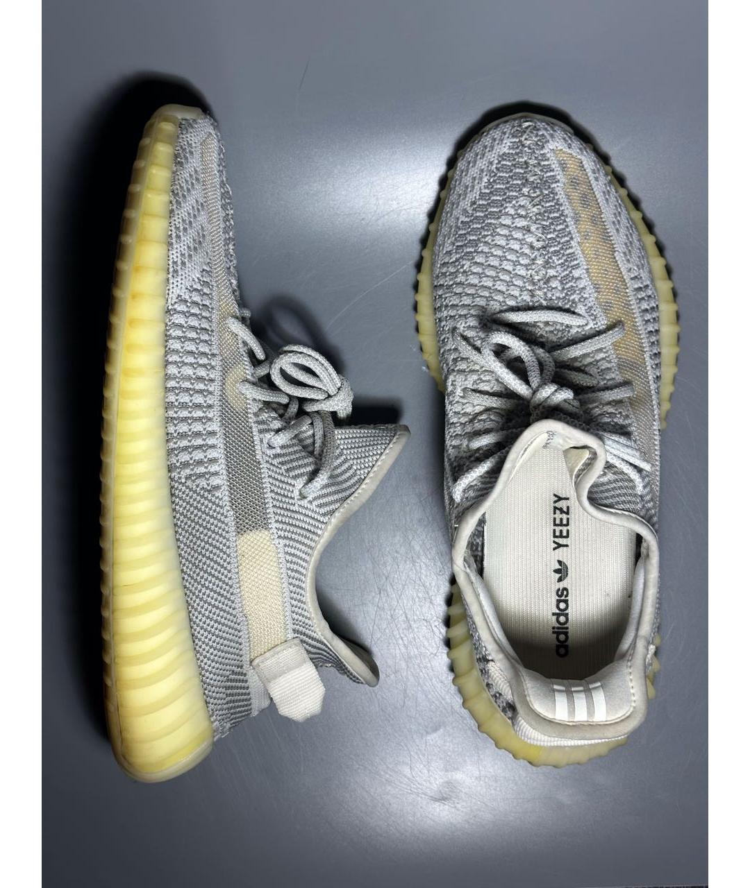 ADIDAS YEEZY Белые синтетические низкие кроссовки / кеды, фото 3