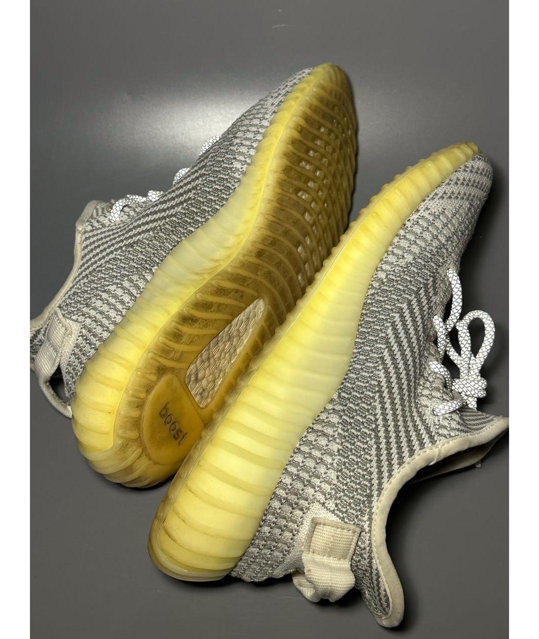 ADIDAS YEEZY Белые синтетические низкие кроссовки / кеды, фото 7