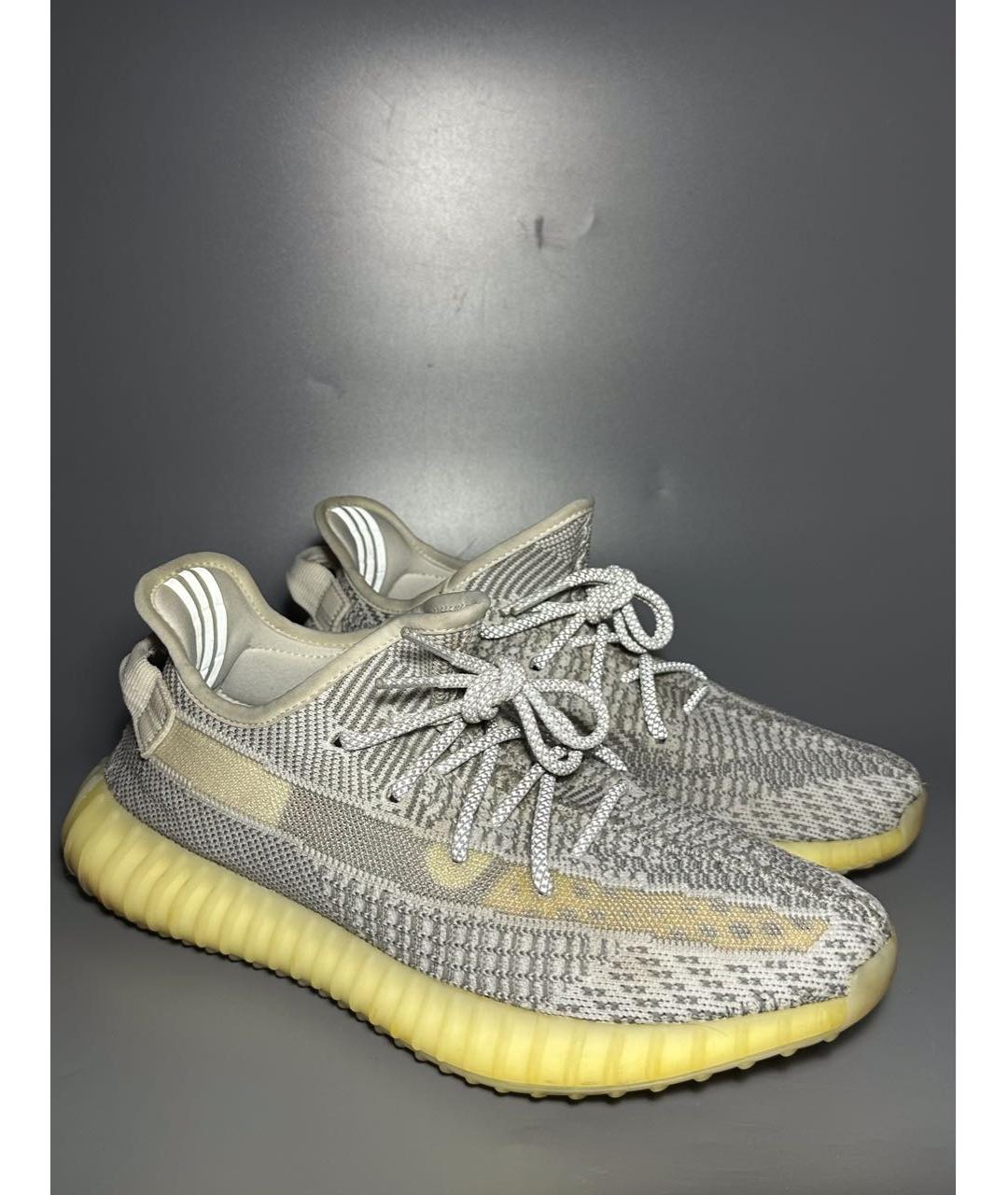 ADIDAS YEEZY Белые синтетические низкие кроссовки / кеды, фото 5