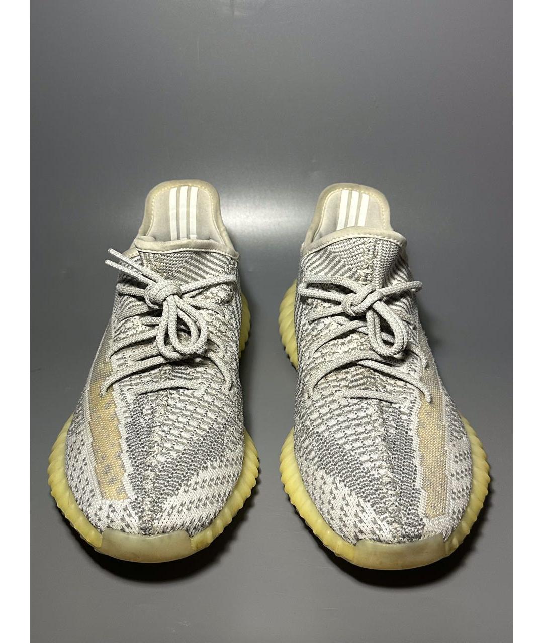 ADIDAS YEEZY Белые синтетические низкие кроссовки / кеды, фото 2