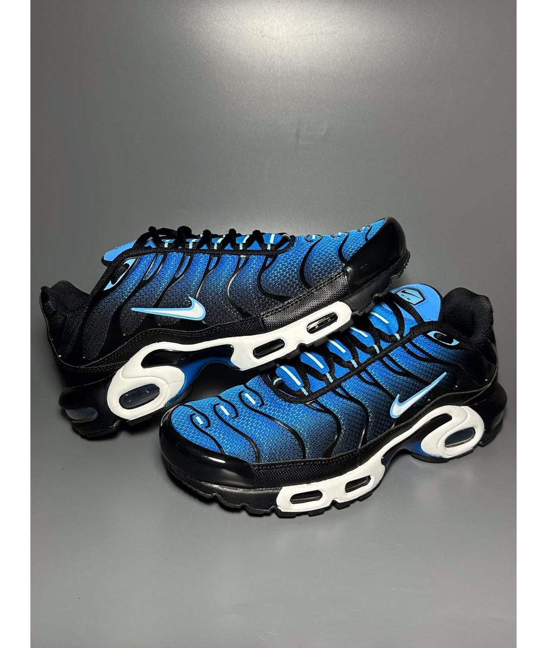 NIKE Синие синтетические низкие кроссовки / кеды, фото 6